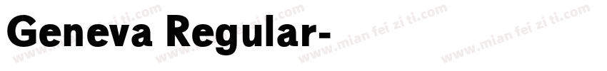 Geneva Regular字体转换